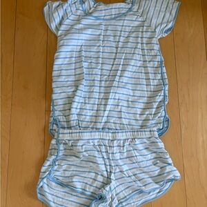 Striped Blue Pajama Set from LAKE